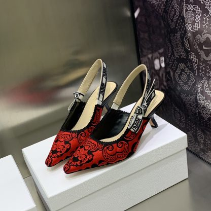 Dior Quake Oblique jacquard embroidered lettering logo mid-heel shoes - Image 2