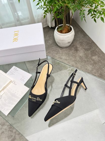 Dior black hollow heel high heels - Image 2