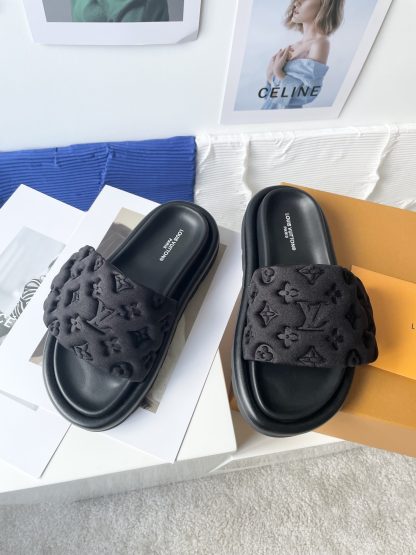 Louis Vuitton Velcro Embossed Slippers - Image 3