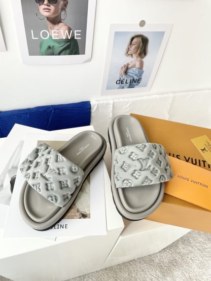 Louis Vuitton Velcro Embossed Slippers - Image 2