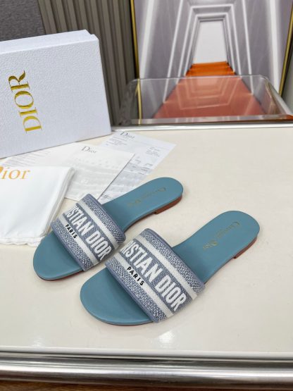 Dior embroidered cotton slippers - Image 2