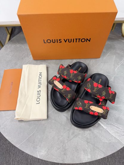 Louis Vuitton embossed logo slippers Pool Pillow Comfort flat slides - Image 2