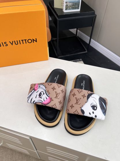 Louis Vuitton ol llow comfort flat sandals - Image 3