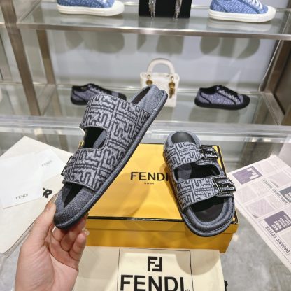 Louis Vuitton double buckle flat slides - Image 3