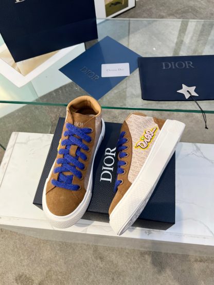 Dior brown high-top sports shoes - Image 3