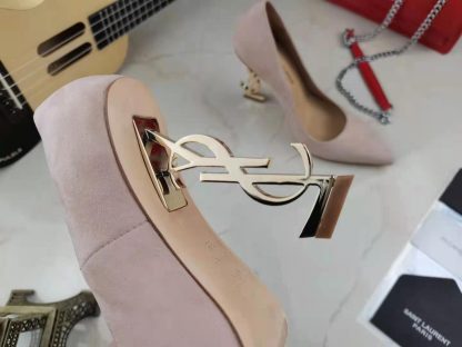 Ysl letter metal heel single shoes high heels - Image 3