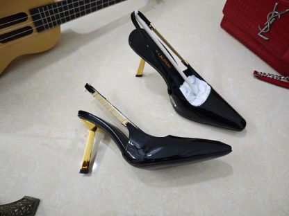 YSL high heels, classic YSL letter high-heeled sandals - Image 3