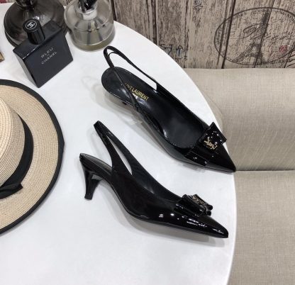 Ysl bow small pointed sandals high heels - Image 3