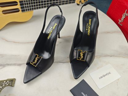 Ysl stiletto YSL letter sandals classic high heels - Image 3