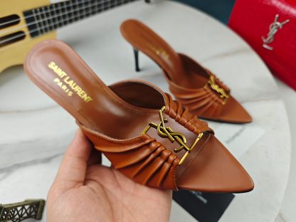 Ysl brown stiletto high-heeled sandals - Image 3