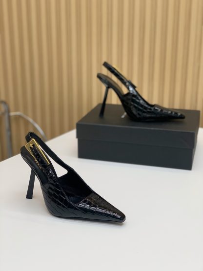 Ysl runway style open-back high heels - Image 3
