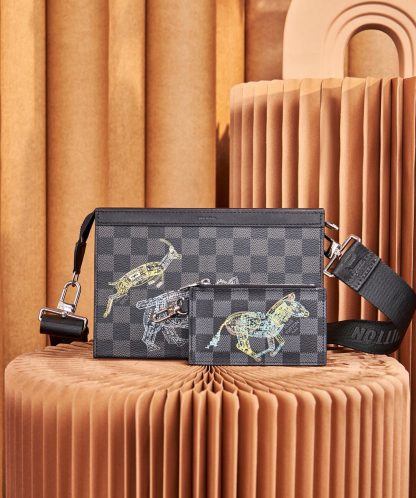 Louis Vuitton Clutch Crossbody Bag Dual-purpose Gaston Wearable Wallet Handbag - Image 3
