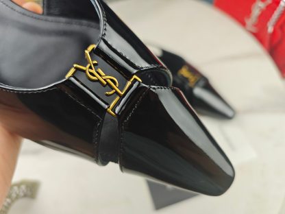 Ysl patent leather shiny flat heel ysl sandals - Image 3