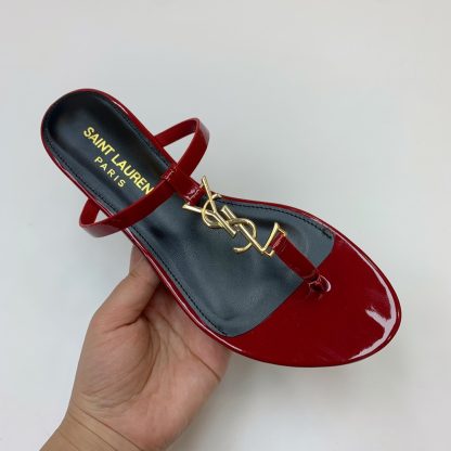 Ysl Letter Buckle Flat Sandals - Image 3