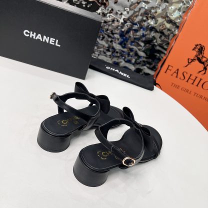 Chanel Early Spring Dance Shoes Series Black Delicate Sandals Heel Height 3.5cm - Image 3