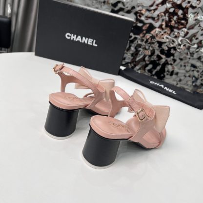 Chanel Early Spring Dance Shoes Collection Pink Delicate Sandals Heel Height 6cm - Image 3