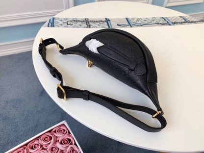 Louis Vuitton Black Full Leather BUMBAG Chest Bag - Image 3
