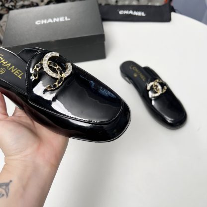 Chanel black early spring dance shoes series new retro feeling half slippers - Image 3