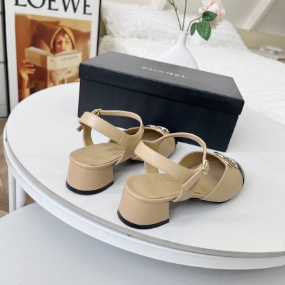 Chanel Spring-Summer Dance Shoes Collection New Apricot Sandals - Image 3