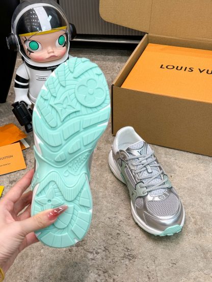 Louis Vuitton Olympia series couples' models Silver Horn King leisure sports shoes running shoes - Image 3