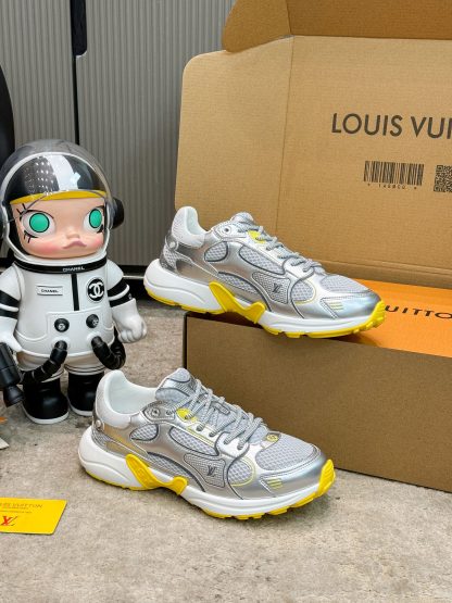 Louis Vuitton Olympia series couples' models Silver Horn King leisure sports shoes running shoes - Image 4