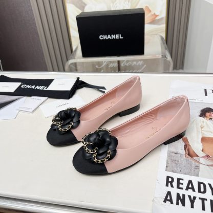 Chanel Spring/Summer Dancing Shoes Collection Small Round Head Pink Flat Sandals Heel Height 1.5cm - Image 3