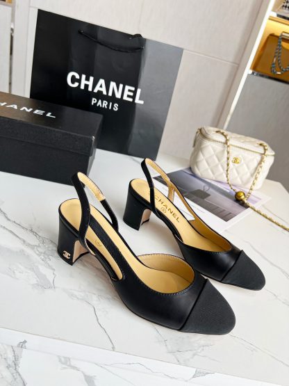 Chanel's latest spring black versatile sandals with a heel height of 6cm - Image 2