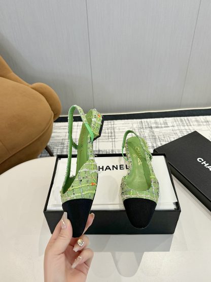 Chanel Classic Green Versatile Ballet Flat Sandals - Image 3