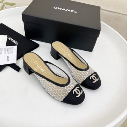 Chanel white hollow spring and summer dancing shoes series new small round head retro sandals - Image 3