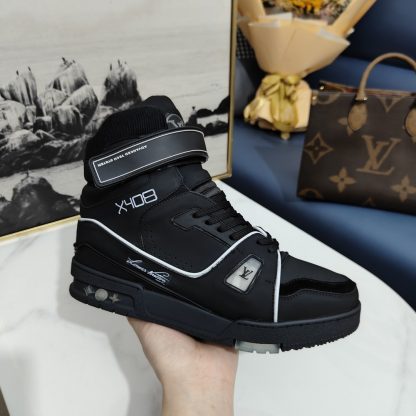 Louis Vuitton Trainer Velcro High Top Sneakers - Image 3
