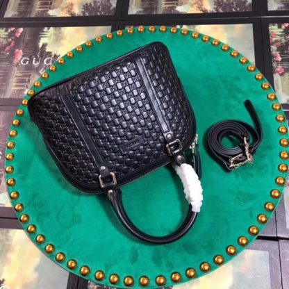 Gucci 449654 Black Embossed Handbag - Image 4