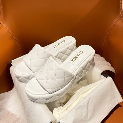 Chanel new white high-heeled sandals, heel height 7.5cm - Image 3