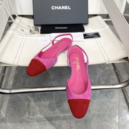 Chanel Fashion Classic Mixed Lambskin Pink Flat Sandals - Image 3