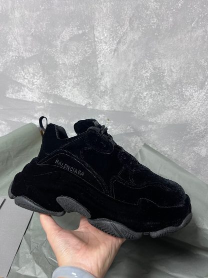 Balenciaga Velvet Fashion Sneakers - Image 3