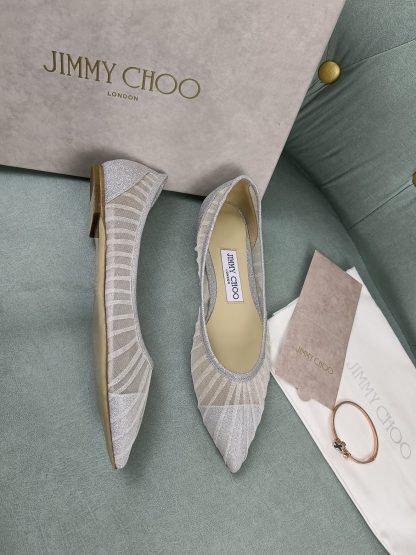 Jimmy Choo white mesh flats - Image 3
