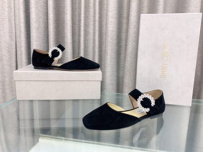 Jimmy Choo Mary Jane Hollow Fashion Flats - Image 3