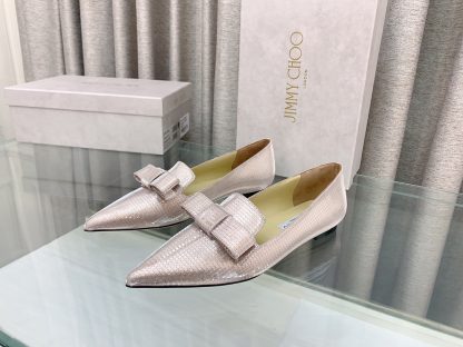Jimmy Choo stylish and elegant glitter flat shoes - Image 3