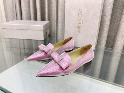 Jimmy Choo stylish and elegant glitter flat shoes - Image 3