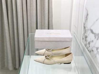 Jimmy Choo rhinestone chain pointed toe flats - Image 3