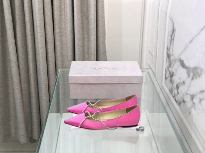 Jimmy Choo rhinestone chain pointed toe flats - Image 3
