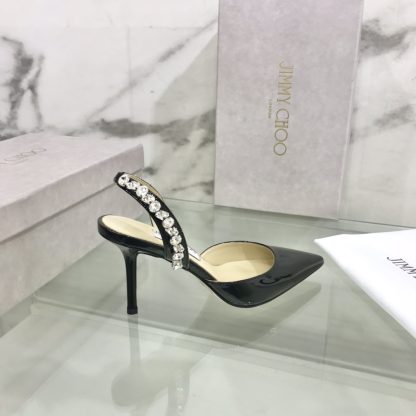 Jimmy Choo sewn rhinestone high-heeled sandals - Image 3