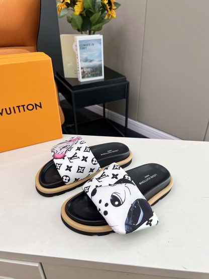Louis Vuitton ol llow comfort flat sandals - Image 4