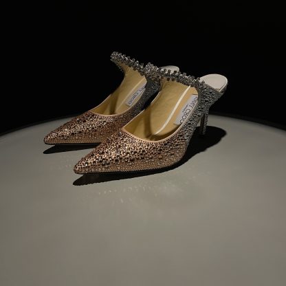 Jimmy Choo pointed toe high heel crystal shoes - Image 3
