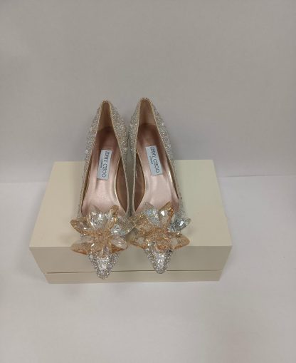 Jimmy Choo gold crystal high heels - Image 3