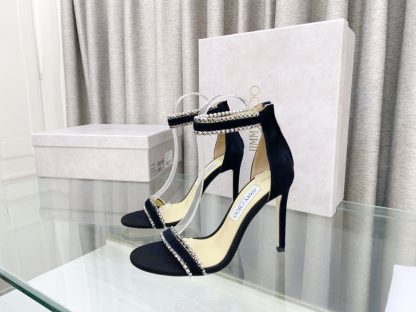 Jimmy Choo classic diamond buckle fashionable high-heeled sandals - Image 3