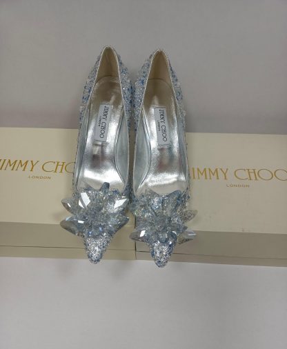 Jimmy Choo blue crystal shoes high heels - Image 3