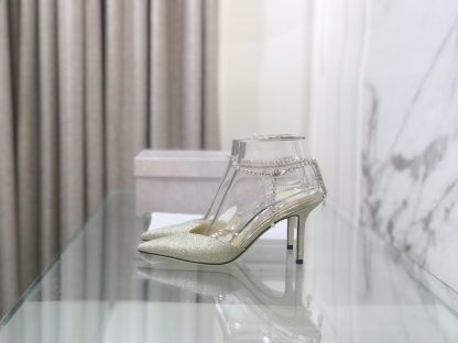 Jimmy Choo crystal chain high heels - Image 3
