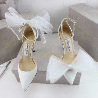 Jimmy Choo mesh bow high heels - Image 3