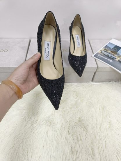 Jimmy Choo glittering black diamond high heels - Image 3