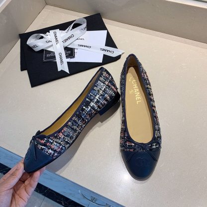 Chanel fashion item dark blue elegant and exquisite ballet shoes - Image 3